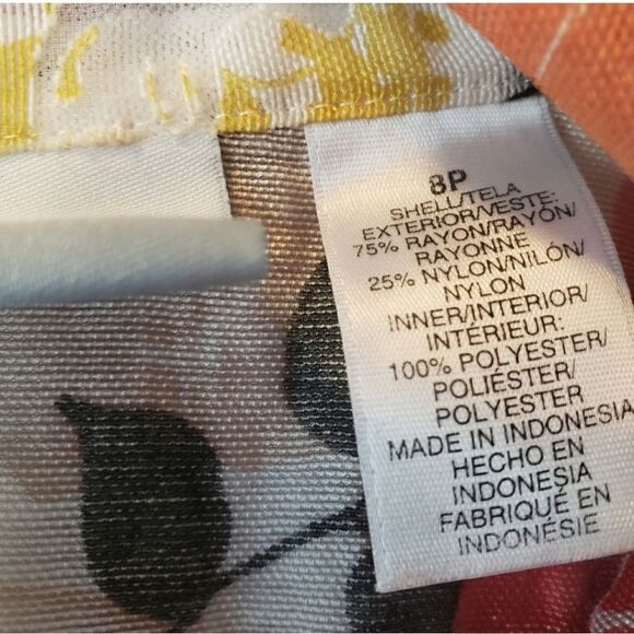 ALFRED DUNNER Semi Sheer Floral Button Down Blouse 8 Petite - Picture 6 of 8